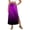 Dark Purple, variant on Gradient Ombre Maxi Skirt, High Waisted Side Slit Long Skirt with Pockets, Casual Summer Drawstring Flowy A-Line Bottoms