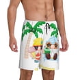 thumbnail image 2 of Sikiie Gnomes Summer Beach1 Mens Pajama Shorts, Lightweight Lounge Pant with Pockets Soft Sleep Pj Shorts for MenLarge, 2 of 6