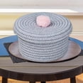 thumbnail image 4 of Abbracc Hand Woven Rope Basket Nursery Organizers for Tabletop Bedroom Living Room Gray, 4 of 8
