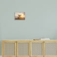 thumbnail image 2 of Beach Hut Sunset Flare Coastal Photograph Gray Framed Art Print Wall Art, 2 of 7
