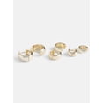 thumbnail image 4 of Free Assembly Women's Demi Fine 14K Gold Plated Endless Hoop Earring Set, 3-Pairs, 4 of 4