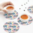 thumbnail image 3 of KLL Drink Coasters Set Round Shape of 4,PU Leather Absorbent Coasters Set Decorative Coffee Cup Coasters Housewarming Gift for Home Decor-Colorful Chameleons, 3 of 5