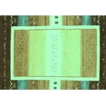 thumbnail image 1 of Ahgly Company Indoor Rectangle Abstract Turquoise Blue Contemporary Area Rugs, 3' x 5', 1 of 4