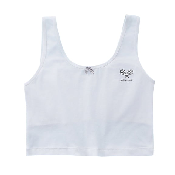 KyCheLot Girls Soft Training Bras Thin Pullover Tank Undershirts Breathable School Bra 8-12 Years