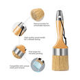thumbnail image 6 of 4 PCS Chalk And Wax Paint Brush Furniture , Small Round Oval Brush with Natural Bristles for Painting or Waxing, 6 of 6