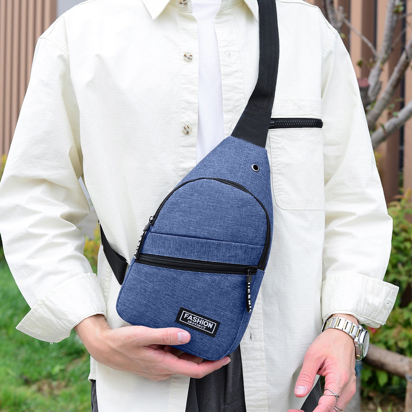 LONKITO Crossbody Bags for Men Trendy Sling Bag Backpack Casual Chest Bag with Convertible Shoulder Strap