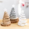 thumbnail image 6 of Spiral Christmas Tree Ornaments with Wooden Star Xmas Tree Topper Decorative Holiday Party Table Decorations, 6 of 6