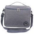thumbnail image 2 of Bolsa de almuerzo térmica aislada portátil Impermeable capacidad Tela Oxford Aislamiento Tote para picnic Pesca Vacaciones Adultos Gris Macarena Bolso de almuerzo, 2 of 7