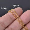 thumbnail image 3 of U8MO Fashion 1.8/3.2mm 5m Iron Metal Extension Open Link Chain Jewelry Findings-Platinum-5m/3.2mm, 3 of 4