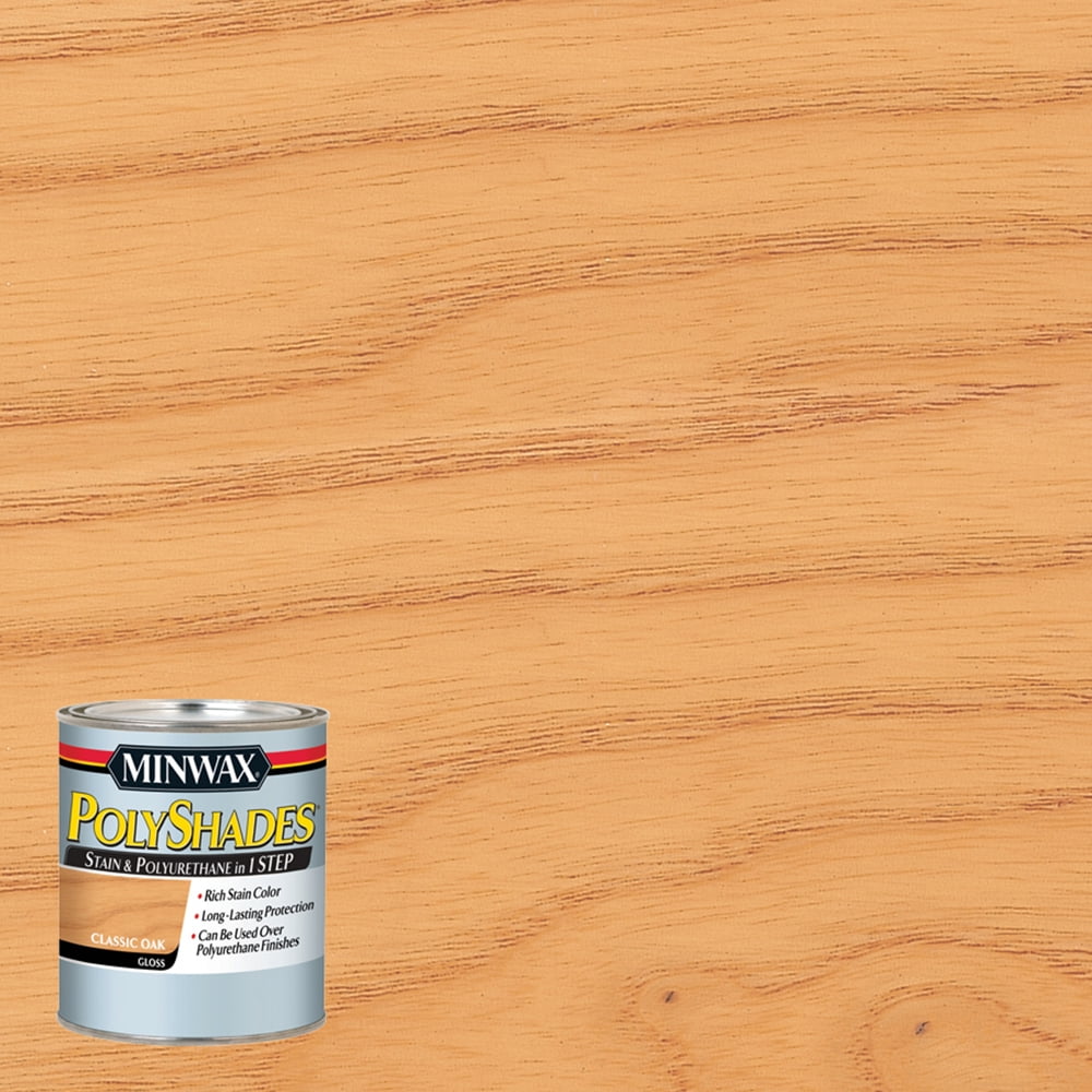 Minwax® PolyShades® Classic Oak, Gloss, Half Pint