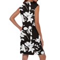thumbnail image 5 of Womens Summer Dresses 2026 Beach Cover Up Casual Sleeveless Floral Print Tank Loose Sundress with Pocket Light Brown L, 5 of 7