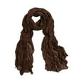 thumbnail image 1 of Women Scarf Solid Color Long Wide Crumple Thin Decorative Soft Perspective Wrinkled Scarf Clothes Accessory, 1 of 10