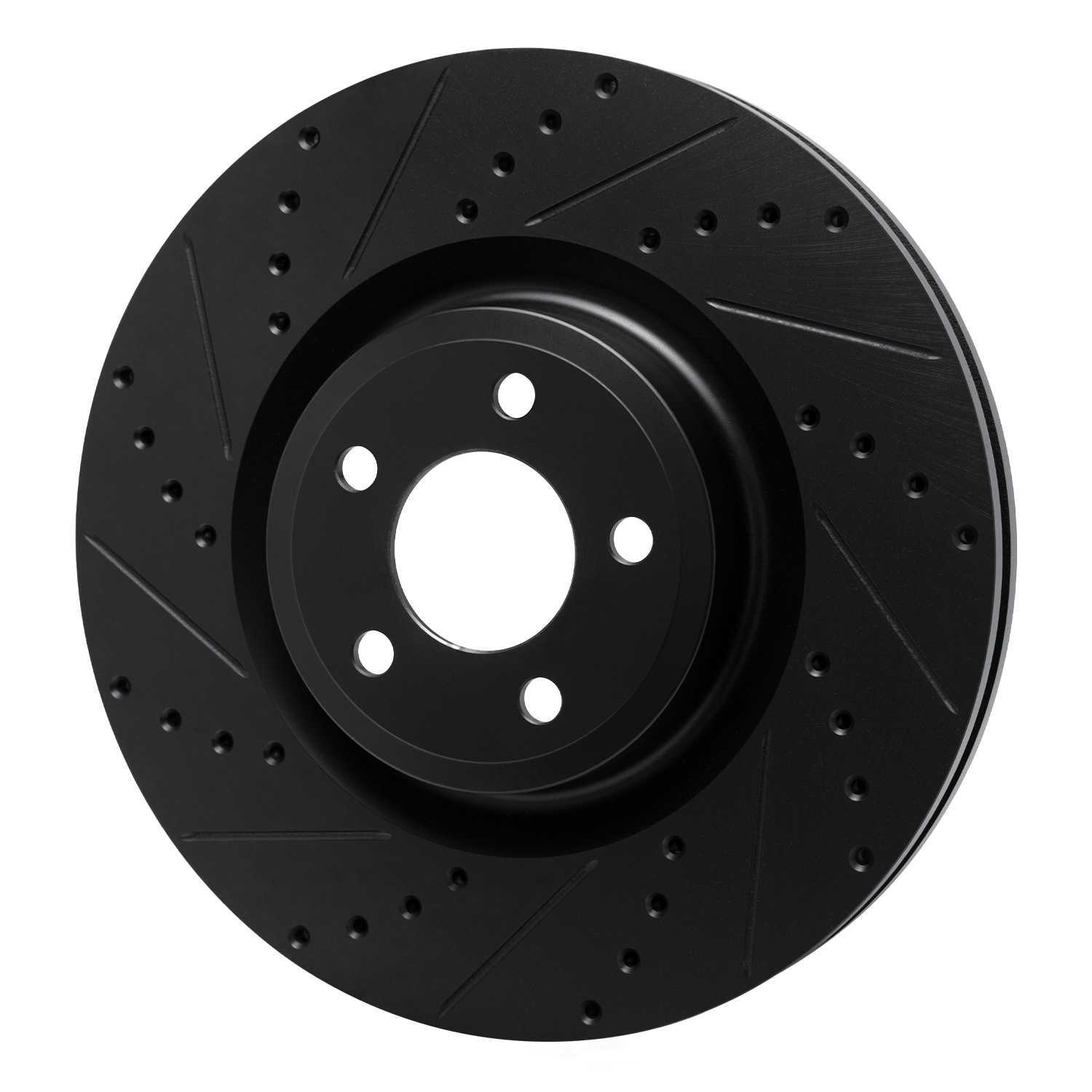 Dynamic Friction Company 633-54277L DFC Brake Rotor - Drilled And Slotted - Black