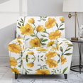 thumbnail image 2 of Jiueut Daisy Flower Pattern Recliner Chair Covers, 4 Pieces Breathable Recliner Chair Covers with Elastic Band Anti Dust Recliner Slipcover for All Seasons, 2 of 7