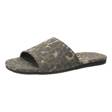 

YUHAOTIN Travel Slippers for Women Washable Ladies Fashion Summer Leopard Print Open Toe Flat Bottom Casual Slippers Outdoor Slippers for Women Memory Foam Cozy Slippers for Women Funny