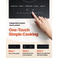 thumbnail image 5 of VEVOR Built in Electric Stove Top, 20 x 11.6 inch 2 Burners, 240V Glass Radiant Cooktop with Sensor Touch Control, Timer & Child Lock Included, 9 Power Levels for Simmer Steam Slow Cook Fry, 5 of 9