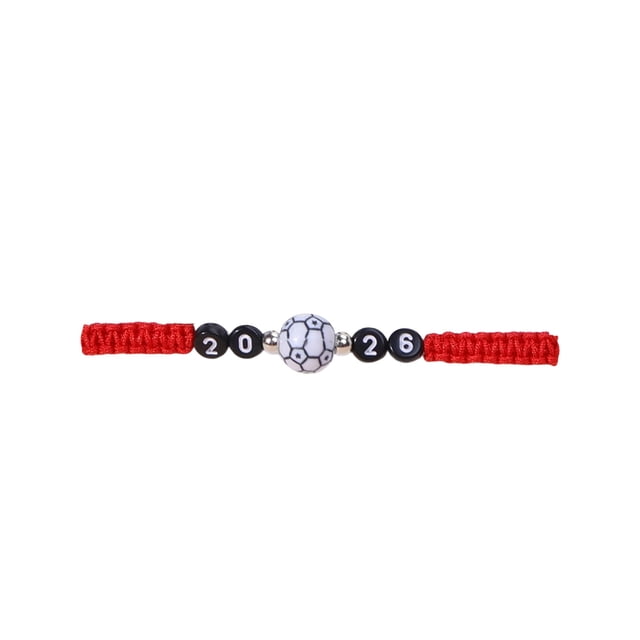 Deeceymbur Adjustable Soccer Bracelet Commemorative Hand Rope Football Sports Jewelry for Men Women Unisex Gift Memory Fan Woven Accessory