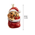 thumbnail image 2 of Christmas Gift Dog Acrylic Hanging Plaque - Cute Dog Themed Acrylic Ornament for Christmas Tree Home Door Decor, Festive Gift Plaque for Dog Lovers Family Friends, Durable Acrylic Dog Decor, 3in, B, 2 of 6