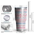 thumbnail image 6 of 30oz Pioneer Flower Floral Print Pattern Tumblers Stainless Steel Tumbler with Lid and Straw,Vacuum Insulated Double Wall Travel Tumbler Cups Mug with Cleaning Brush for Coffee,Tea, 6 of 7