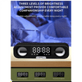 thumbnail image 3 of Smart Clock Bluetooth Speaker, LED HD Mirror, FM Radio Function, Multi-Function Playback Bluetooth Audio White,1 * Smart clock Bluetooth speaker,White, 3 of 9