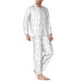 thumbnail image 2 of Naloa Poodle Dog Men’s Pajamas Set - Long Sleeve Button Down Sleep Shirt and Pajama Bottoms Sleepwear Set-Medium, 2 of 7