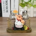 thumbnail image 6 of Chef Statue Resin Crafts Salt and Pepper Shakers Set Cute Chef Statue Salt and Pepper Bottle Holder Ornaments Collectible Statues for Restaurant Decoration Craft Kitchen Decor[B], 6 of 8