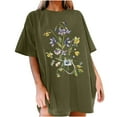 thumbnail image 7 of Drses Wildflowers Shirt for Women Oversized Floral Loose T Shirts Graphic Tees Flower Plant Shirts Womens Tops, 7 of 7