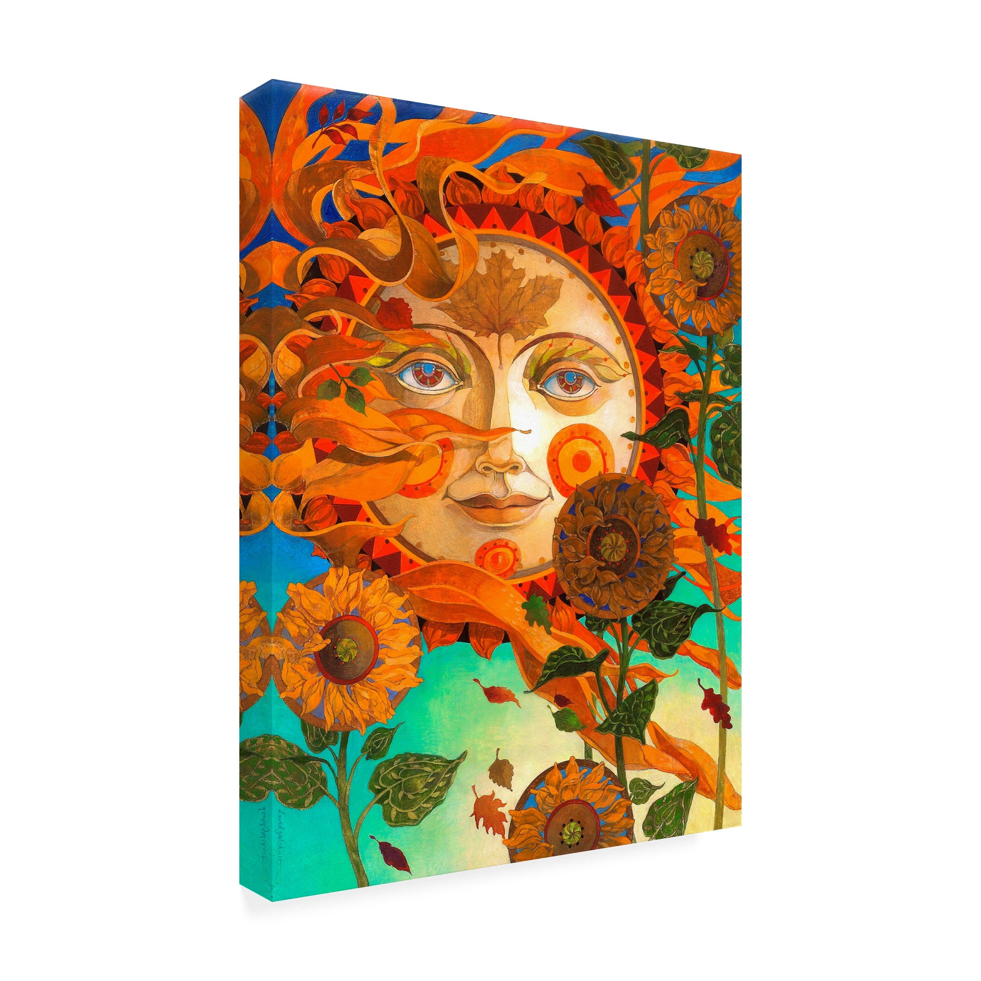 Trademark Fine Art 'Autumn Sun And Sunflowers' Canvas Art by David Galchutt
