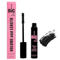 Elizabeth Mott It's So Big Volumizing Smudge-Proof Mascara, Water-Resistant Liquid Lash Extending Mascara Tube with Hourglass Wand - No Clump, Curl, Cruelty Free - 0.33fl oz / 10ml
