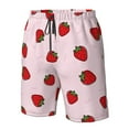thumbnail image 4 of Logiee Strawberry Print Mens Swim Trunks Quick Dry Board Shorts,Breathable Hawaii Beach Shorts Swimwear Bathing Suits-3X-Large, 4 of 6