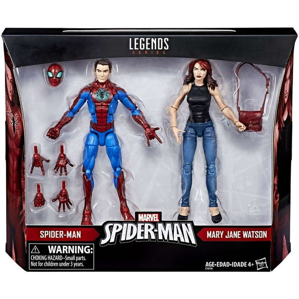 Resplandor Adjuntar a Pedagogía Marvel Legends Spider-Man & Mary Jane Watson Action Figure 2-Pack -  Walmart.com