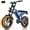 Blue, variant on ESKUTE Electric Bike for Teens & Adults – 750W Motor (1500W Peak), 28 MPH, 48V 13Ah Battery, 16"x4" Fat Tires, 7-Speed, Dual Suspension, Black