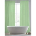 thumbnail image 5 of Abstract Solid Color Sheer Curtains 84 inches Long 2 Panels Set Simple Avocado Low Saturation Sheer Window Curtain Rod Pocket Voile Drapes for Living Room/Bedroom, Each 52" W x 84" L, 5 of 7