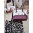 thumbnail image 2 of MKF Collection Saylor Women's Tote Handbag & Wristlet Wallet 2 piece Set by Mia K - Burgundy, 2 of 7