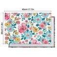 thumbnail image 6 of Pioneer Flower Floral Print Pattern Summer Placemats Table Placemats Set Of 4-Linen Kitchen Washable Placemats Table Mats 12x18 Inch Non-Slip Heat Resistant, 6 of 6
