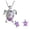 Purple, variant on Tortoise Multicolor Set Pendant Stud Clavicle Chain Ladies Turtle Jewelry Set