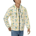 thumbnail image 4 of Zip Up Hoodies for Men - Blue Hummingbird Flower Long Sleeve Comfrt Men'S Fashion Hoodies & Sweatshirts, Jackets for Men Hoodies Pullover Clothing Clothes with Pouch, 4 of 5
