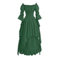 thumbnail image 4 of Fairy Dress, Renaissance Dress Women, Renaissance Costume Women, Renaissance Dress, Victorian Dress Renaissance Costume Women Gothic Witch Dress Medieval Wedding Dress, Dark Green S, 4 of 7