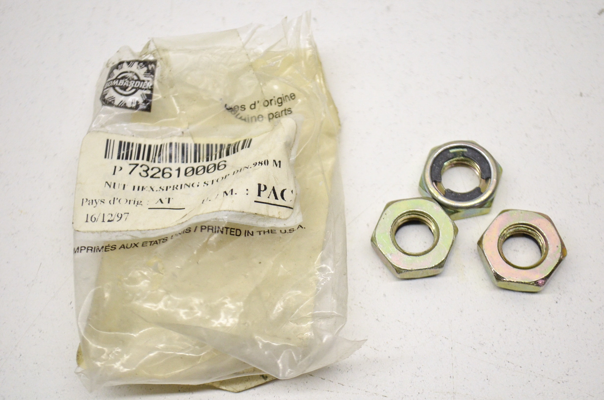 BRP, Can-Am, Sea-doo, Ski-Doo 732610006 Ski-Doo Spring Lock Nuts QTY 3 QTY 1 by BRP, Can-Am, Sea-doo, Ski-Doo