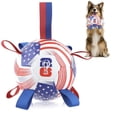thumbnail image 1 of Pelota de fútbol para perro Kylinsure de 15 cm, resistente, con correas, 1 of 9