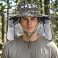 thumbnail image 2 of Kcolen Sun Hats for Men With Neck Flap Solar Powered Fan Hat Wide Brim Neck for Outdoor Summer Adventures, 2 of 5