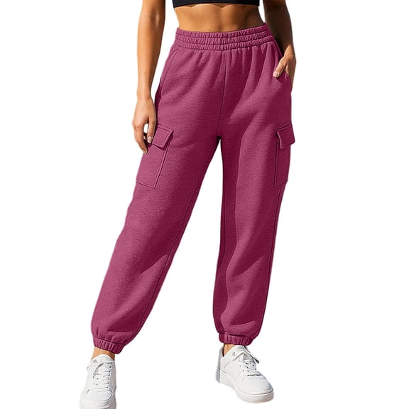 Sweatpants for Women Pocket Detail all Season Elastic Waist for Travel Ready and Daily Rotation Suited to Casual Workday Style Wear Anywhere Appeal