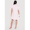 thumbnail image 3 of Women's Pinstripe Tiered Ruffle Sleeve Shirt Dress, 3 of 3
