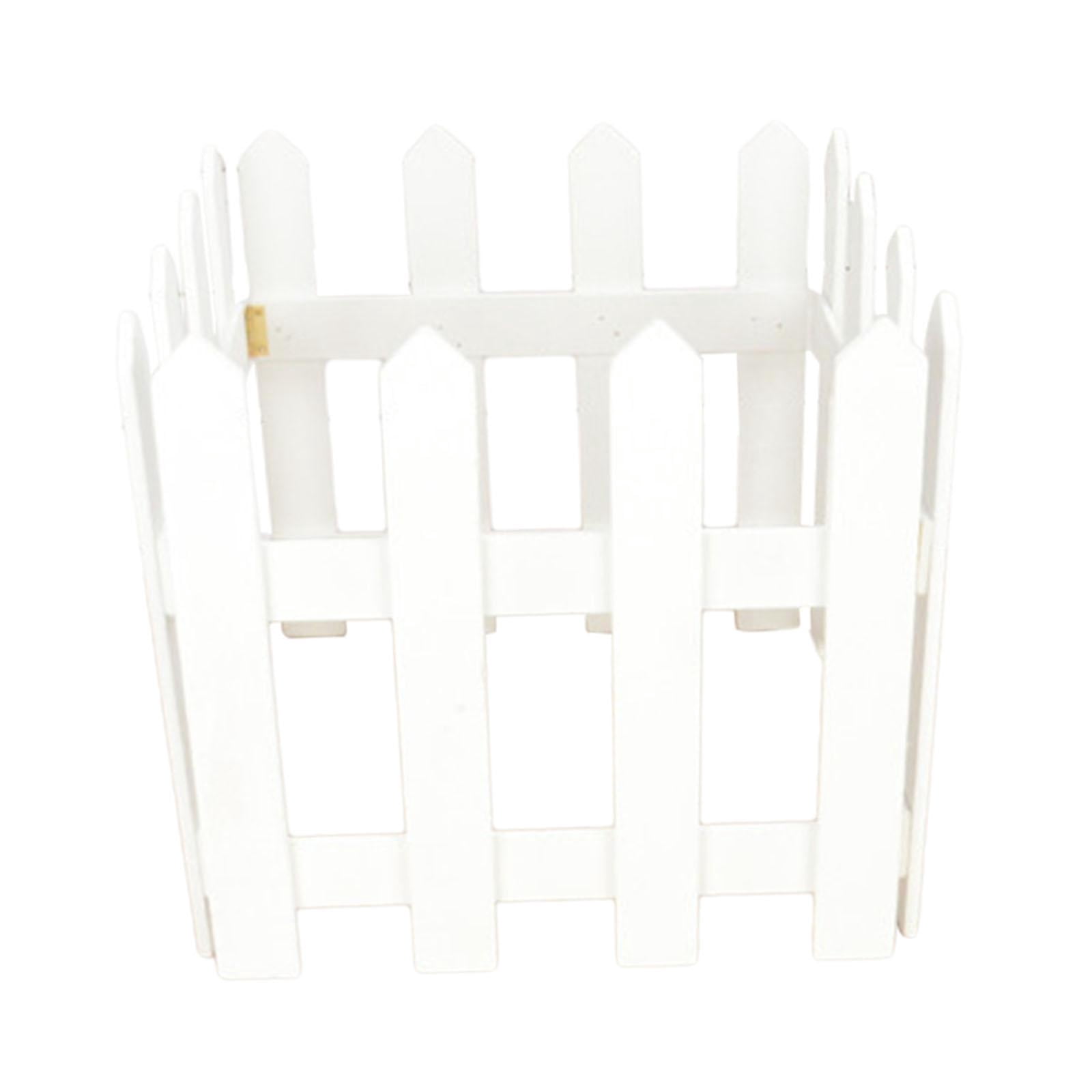 Colaxi Landscape Edging Border Fence Wood Fence DIY Gardening Wooden Garden Fence,Picket Fence for Edgings Flowerbeds, Plant Borders White Height 30cm