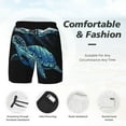 thumbnail image 5 of Daiia Ocean Turtle Mens Swim Trunks Swim Shorts Quick Dry Swim Shorts with Mesh Lining Pockets-Large, 5 of 9