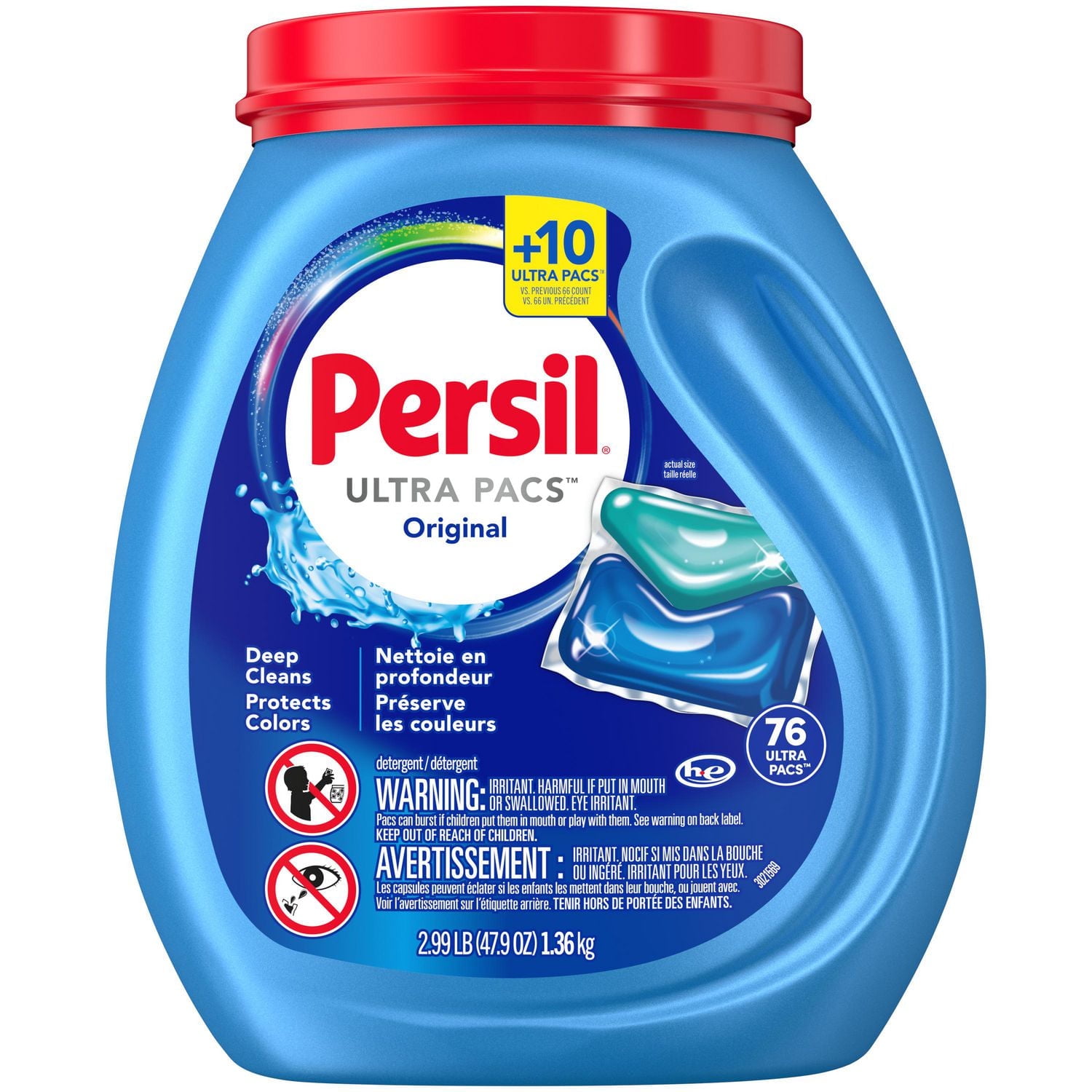 Persil origial ultra pacs détergent à lessive, 42 unités