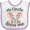 White and Lavender, variant on Inktastic My Uncle Loves Me Cute Elephant Boys or Girls Baby Bib