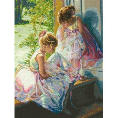 UPC: 0088677352806 | Dimensions Gold Collection Counted Cross Stitch Kit 11 X14 -Ballerina Dreams (18 Count)