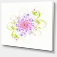 thumbnail image 2 of Purple Green Glowing Fractal Flower - Floral Canvas Art Print, 2 of 3