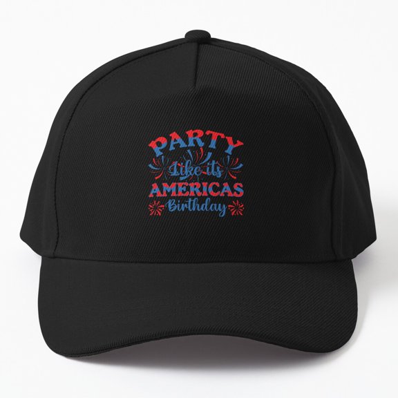 Party Like America's Birthday Baseball Hat, Fourth of July Independence Design, Classic Cap